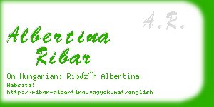 albertina ribar business card